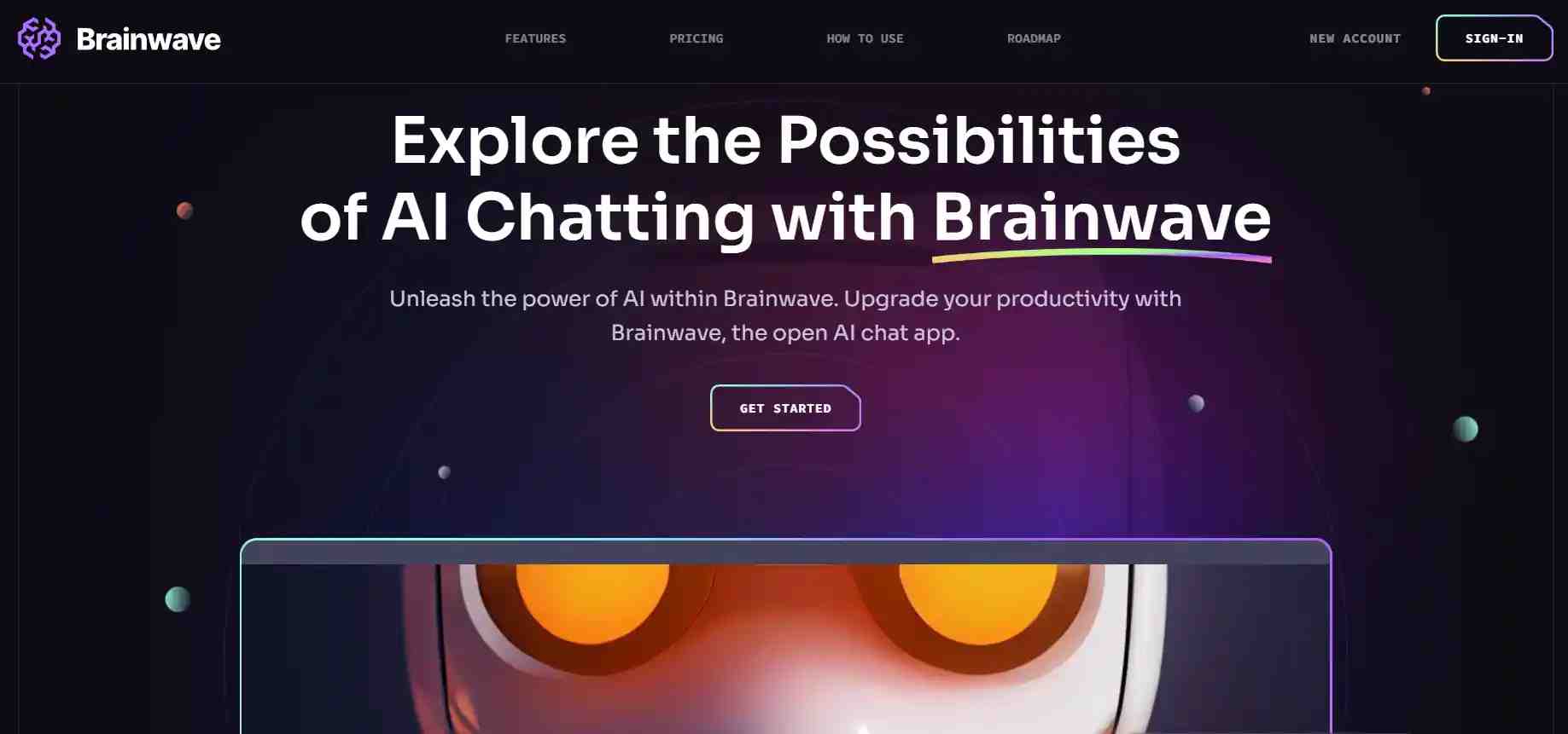 screen shot of brainwave website